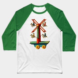 Vintage toy Ferris wheel carousel Baseball T-Shirt